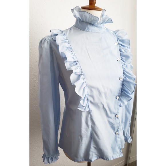 vintage ruffle blouse